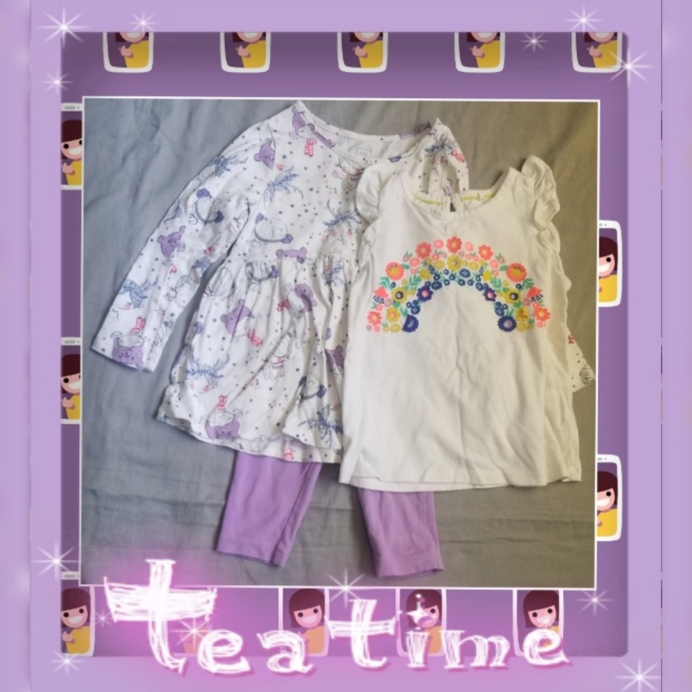 3 piece girls shirt and pants